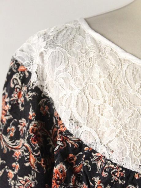 S čipkou blúzka abercrombie & fitch veľ. l, abercrombie&fitch,l