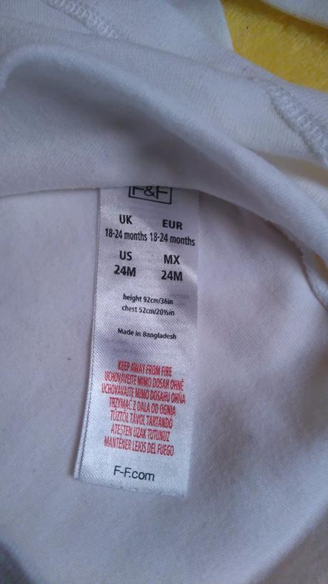 Biele bavlnené body s dlhým rukávom , f&f,92