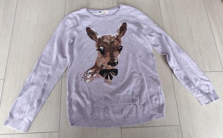 Predám dievčenský sveter, h&m,134
