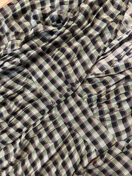 Reserved zelenočiernekhaki kockované dlhé šaty, reserved,xl