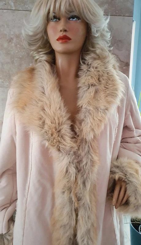 Kožuch, zimný kabát veľkosť xl, 44, rose,xl