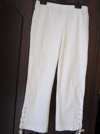 Biele 3/4 nohavice--40, 40