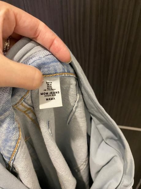 Tehotenské rifle slabomodré, h&m,m