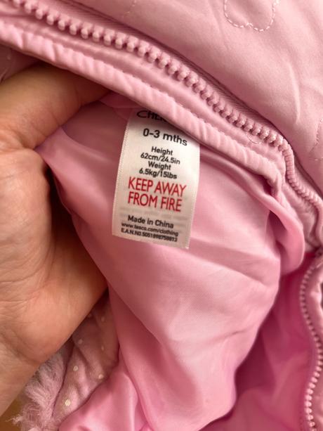 Ružová zimná kombinéza pre bábätko, cherokee,62