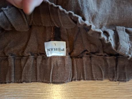 Pánsje ľanové nohavice pohan, l