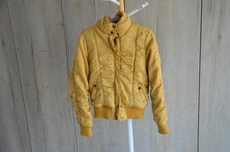Horčicovo zlatá zimná bunda-s, bonprix,s