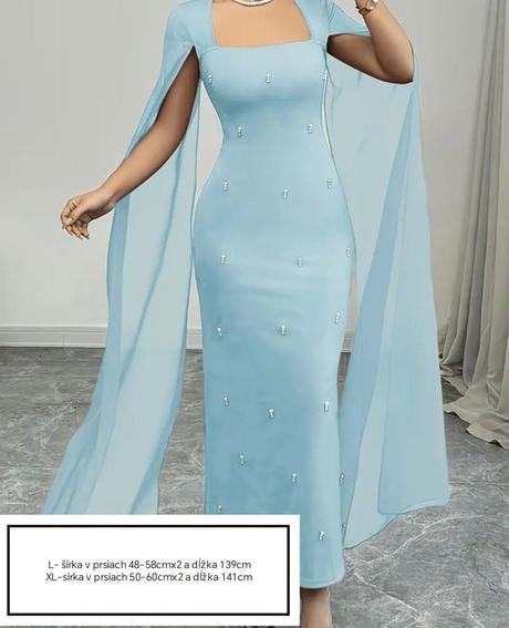 Krasne spolocenske saty s perlickami l a xl, l / xl