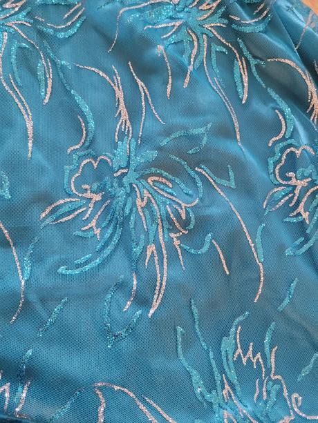 Spoločenské šaty č. 40 - tyrkysové, 40