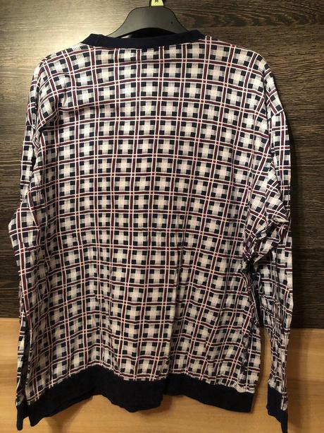 Panske karovane pyzamo vrchny diel xl, xl