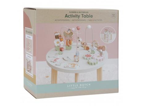 Little dutch stolík s aktivitami kvety a motýle,