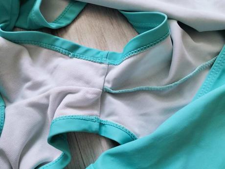 Tyrkysovo biele plavky/tankiny, v. 2xl, xxl