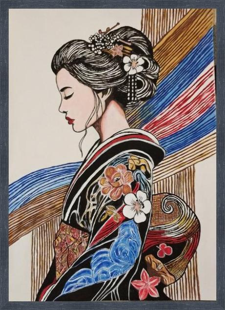 Obraz - japonské dievča, 