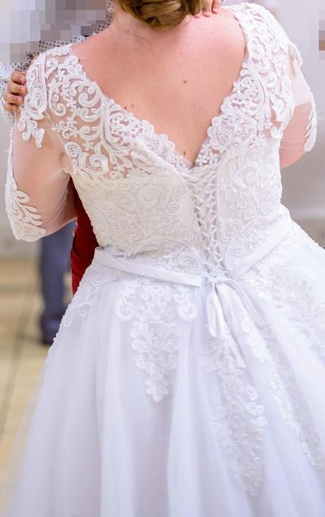 Svadobné šaty + závoj + 2x spodnička, xl