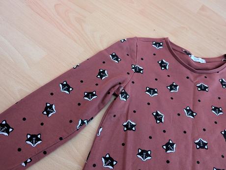 Predĺžené tričko líška, sinsay,134