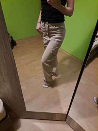 Hnedé nohavice cropp, xs