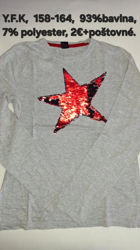Dievčenské tričká s dlhým rukávom. yigga, y.f.k., 164