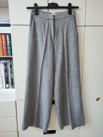 Široké ľanové nohavice 36/38, h&m,36