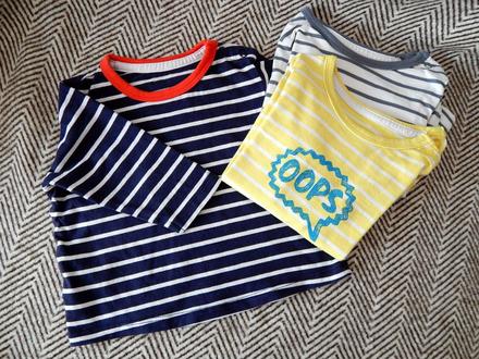 68- bavlnené tričká dlhý rukáv- 3 kusy spolu 5 eur, marks & spencer,68