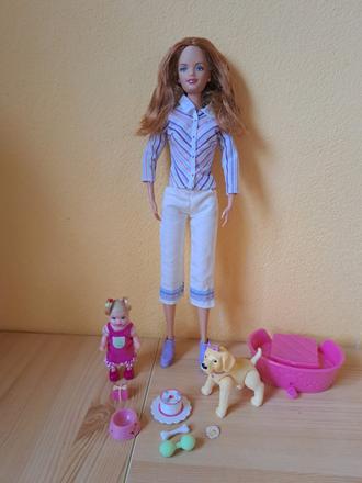 Barbie happy family midge and nikki 1st birthday, 