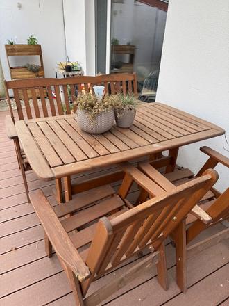 Záhradný nabytok dreveny, 