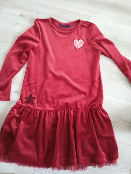 Bordove velurove saty, alive,128