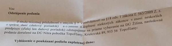 Prišiel vám list z daňového úradu?