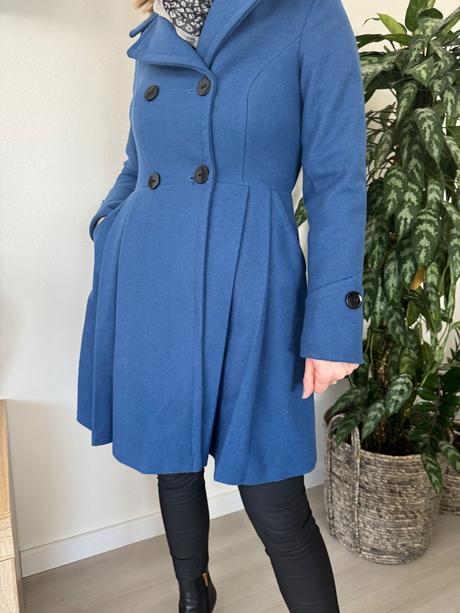 Zimný elegantný kabát, s