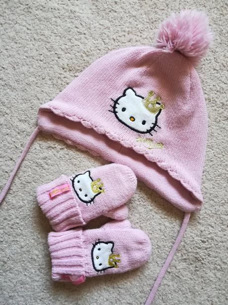 Čiapka a rukavice hello kitty, disney,80