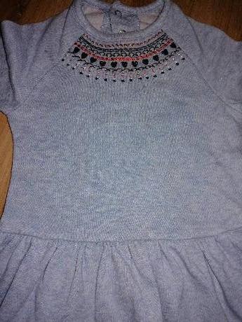 Teplákové modré šatky, mothercare,86