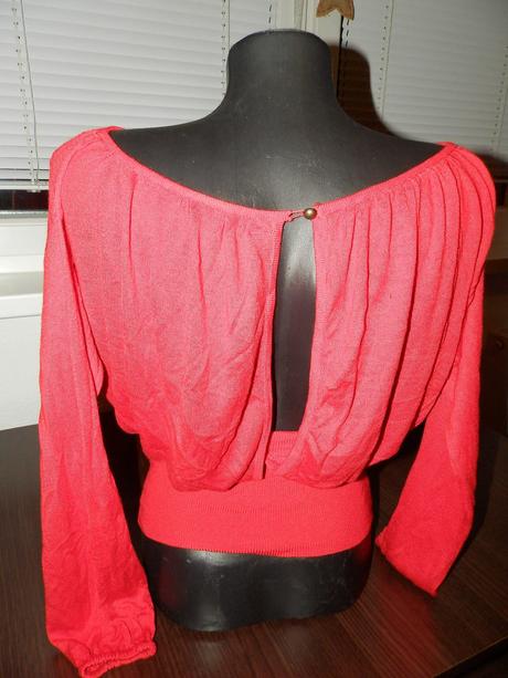 Laetitia červený svetrík tenký s, s