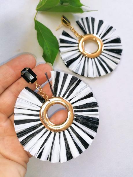 Bijou brigitte - raffia letné náušnice, bijou brigitte