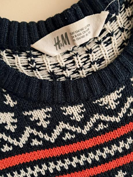 Vianocny svetrik h&m v.134/140, h&m,134