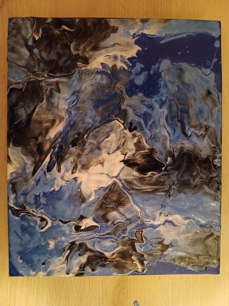 Obraz modrý abstrakt,