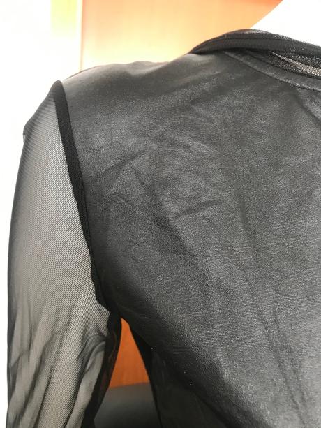 Tričko na zips mix materiálov, 36/38, bonprix,36