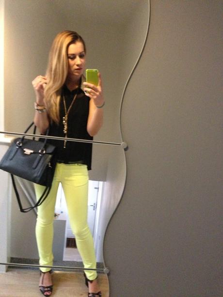 Neónkové žlté rifle 36, 36