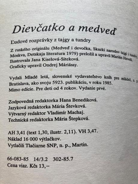 Dievčatko a medveď ľudové rozprávky z tajgy (1985), 