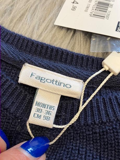 Chlapčenský sveter tmavomodrý fagottino (98), fagottino,98