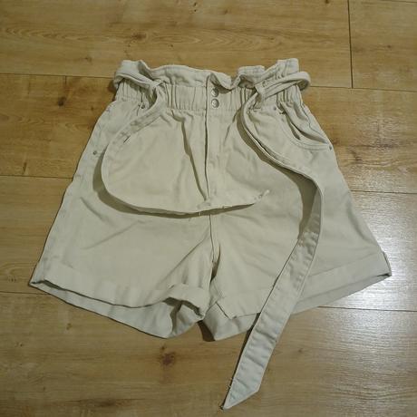 Bavlnené riflové šortky s vysokým pásom, h&m,s