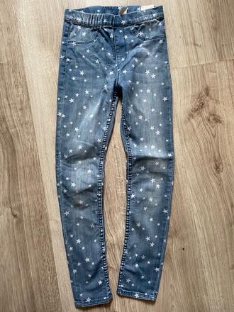 Riflove leggins hviezda 8-9 rokov, h&m,134