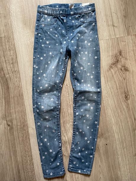 Riflove leggins hviezda 8-9 rokov, h&m,134