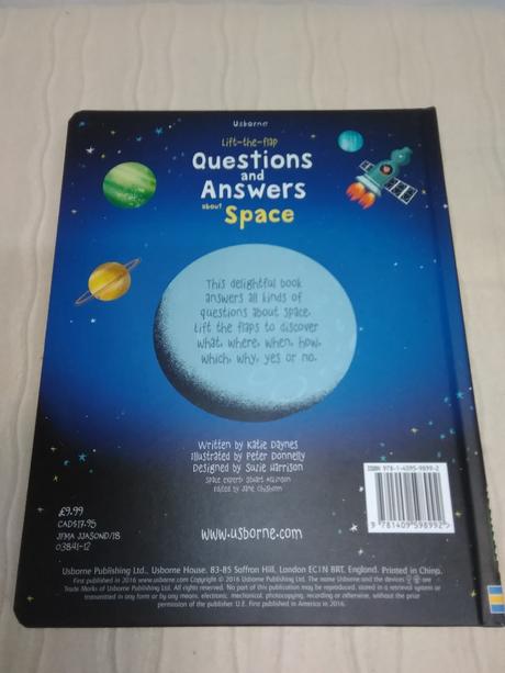 Usborne lift the flap q & a about space,