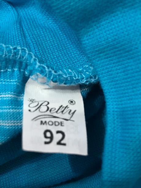 Detské modré tričko s dlhým rukávom, betty mode,92