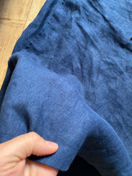 Rivica ľanová zavinovacia sukňa uni, 