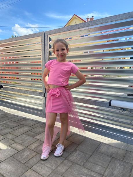 Set kraťasy s tylom a crop top, 80 - 140