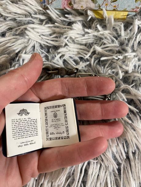Stará retro mini kniha v hebrejskom jazyku,, 