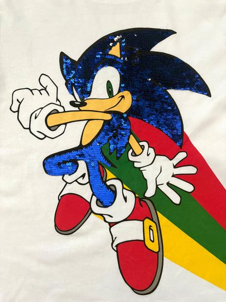 Sonic glitrované tričko veľ. 134, c&a,134