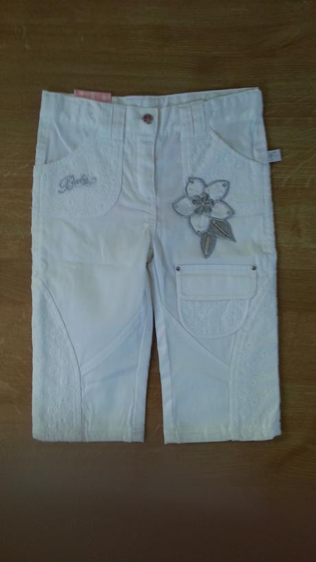 Dievčenské nohavice pod kolená., barbie,116