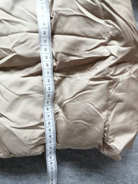 Zimný prešívaný kabát ham, v36, zlatá béžová, h&m,36