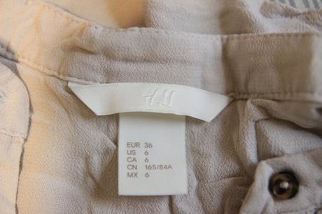 Béžová blúzka, h&m, h&m,s