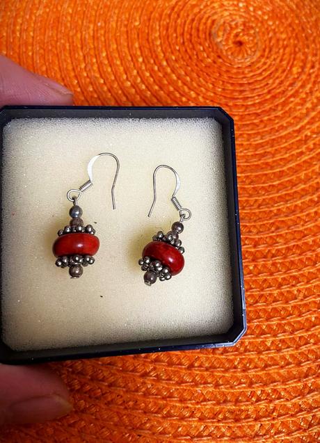 Etno drevené náušnice, 